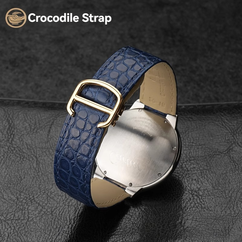 Cartier Watch Ballon Bleu - Crocodile leather watch strap For Cartier