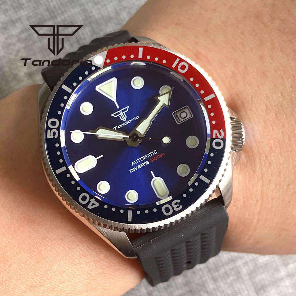 Rubber Strap Diver - Tandorio NH35A 37mm Automatic Men's Watch