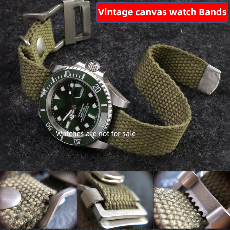 20mm 22mm 19mm 21mm High quali - Canvas Strap Watch 评论和价格