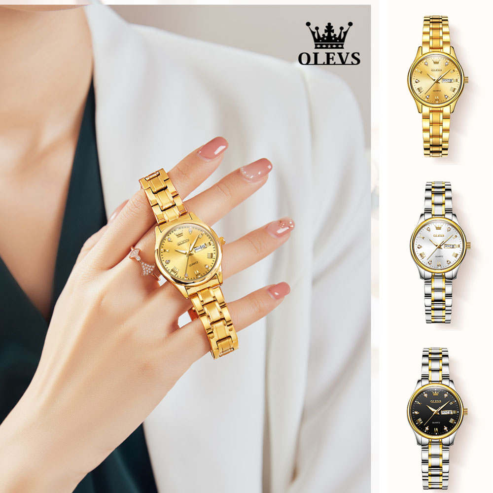 OLEVS 5563 New Fashion Women Q - Stainless Bracelet Diver 评论和价格