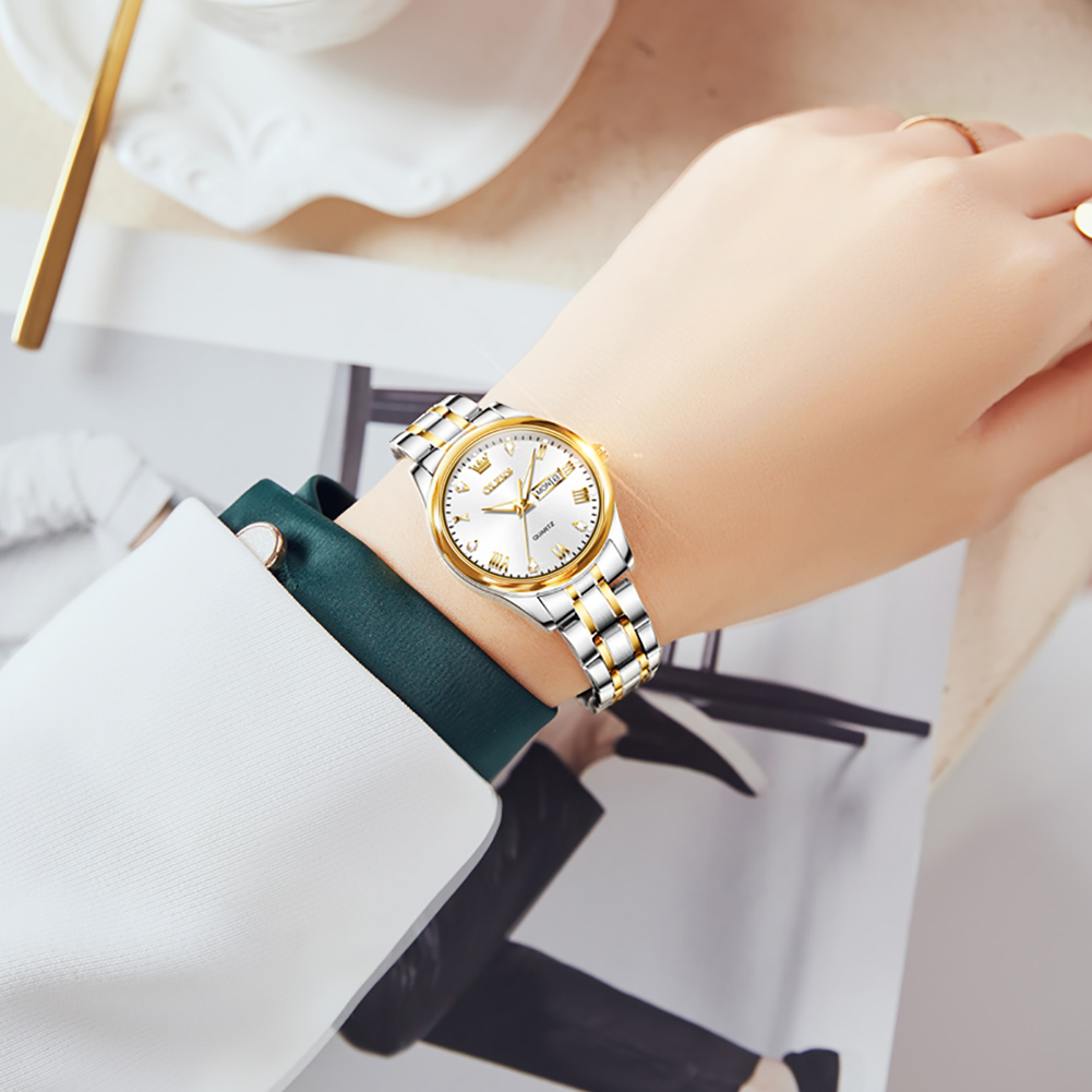 OLEVS 5563 New Fashion Women Q - Stainless Bracelet Diver 评论和价格