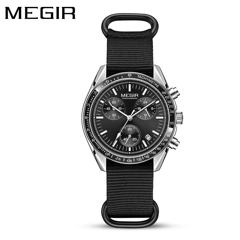 MEGIR 2247 Men's Luxury Quartz - Canvas Strap Watch 评论和价格