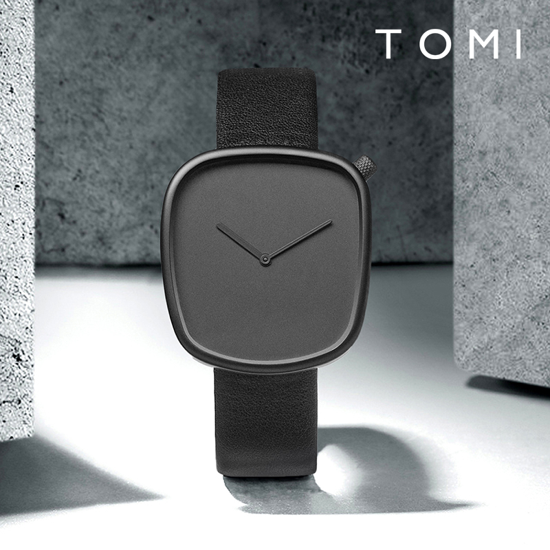 TOMI Watch Minimalist Men's Sq - Canvas Strap Watch 评论和价格