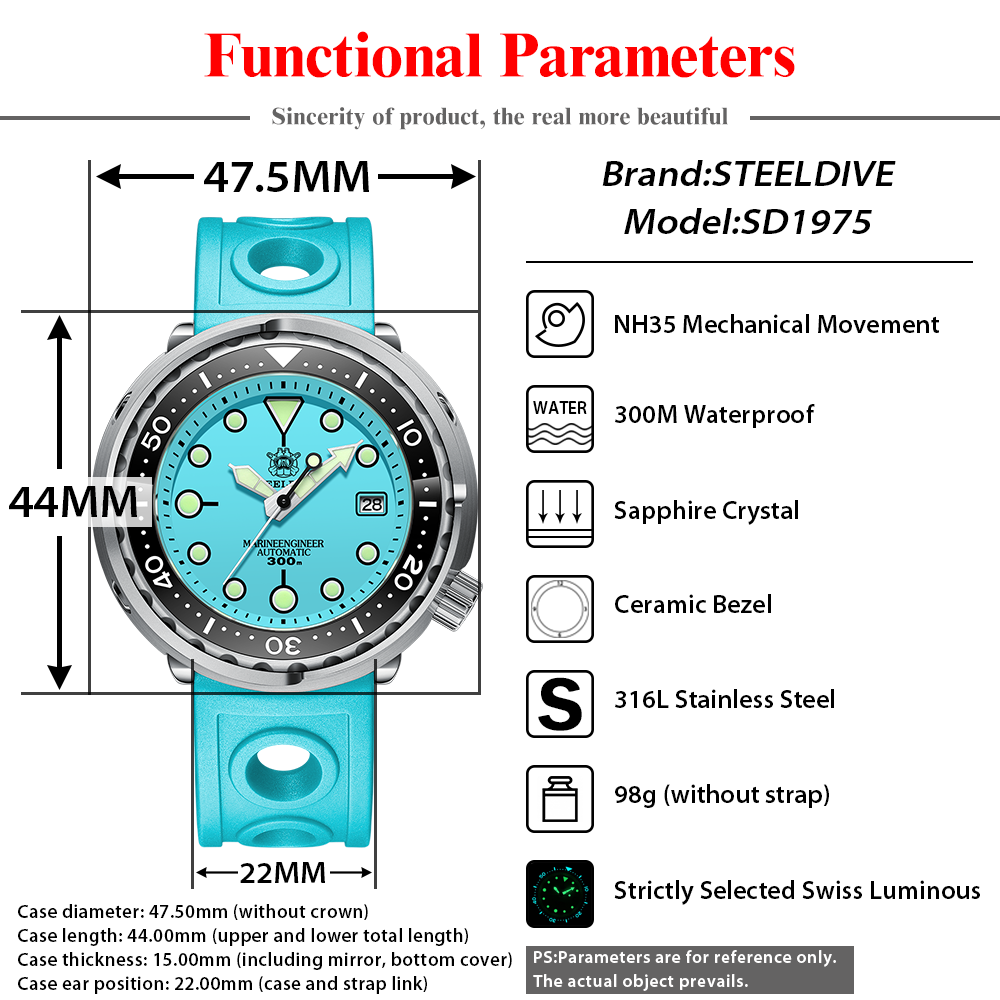 STEELDIVE SD1975 Mens Automati - Citizen Watch Tsuyosa 评论和价格