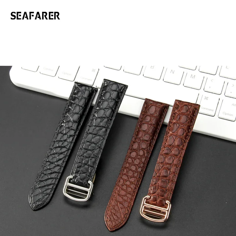 Genuine Leather Watch Strap fo - Cartier Watch Tank 评论和价格