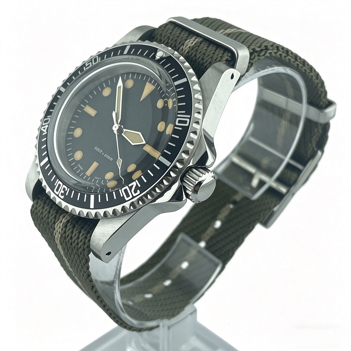 39.5mm Diver Retro Watch No Ca - Tropic Strap Vintage 评论和价格