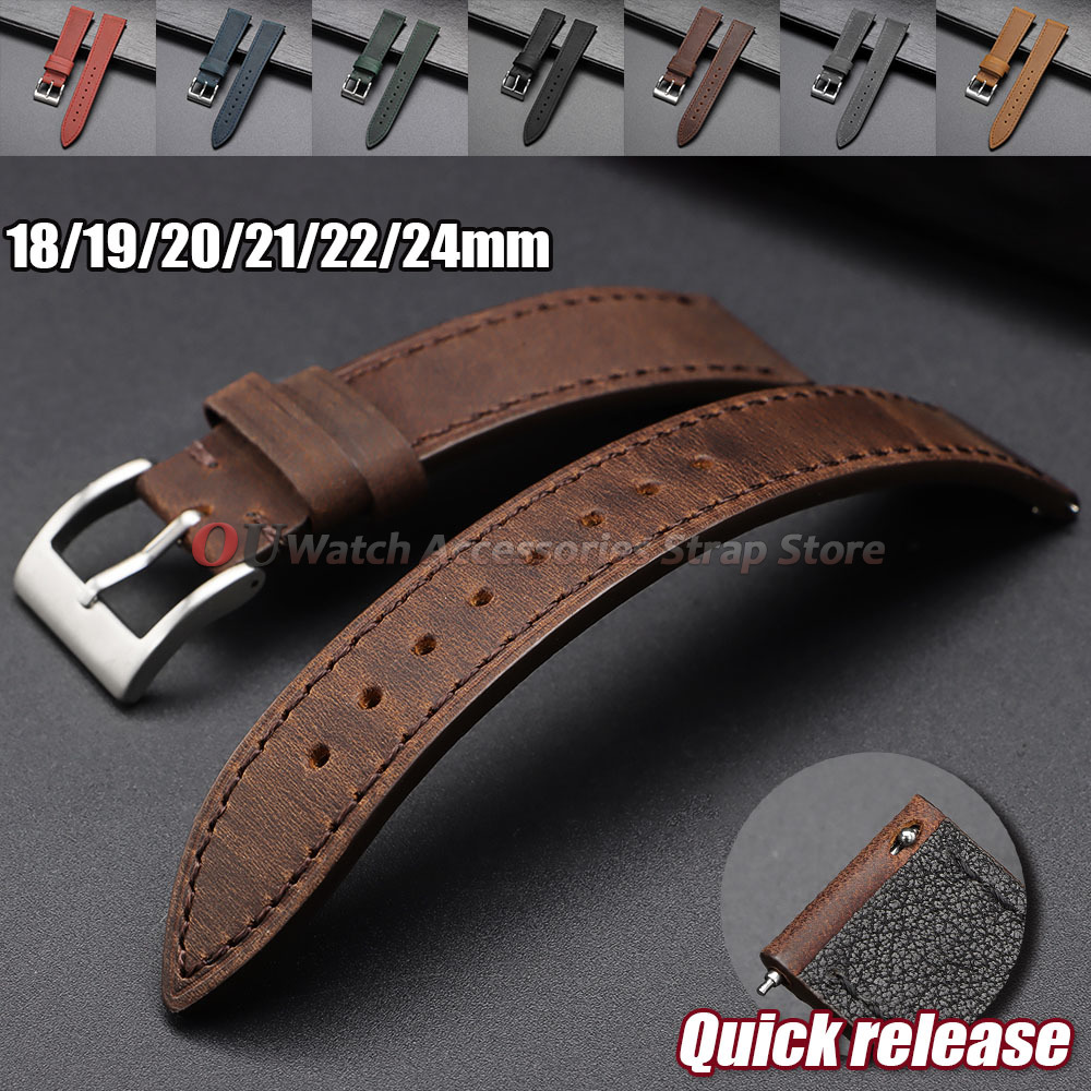 18mm 19mm 20mm 21mm 22mm 24mm  - Leather Strap Quick Release 评论和价格