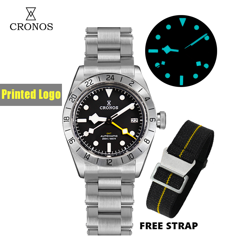 Cronos Vintage GMT 39mm NH34 A - Tropic Strap Vintage 评论和价格